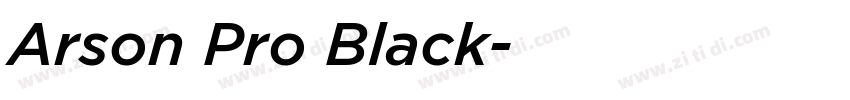 Arson Pro Black字体转换